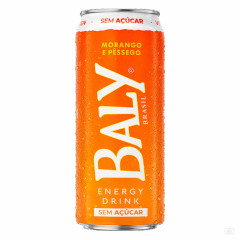 ENERGÉTICO BALY MORANGO E PÊSSEGO ZERO AÇÚCAR 473ML