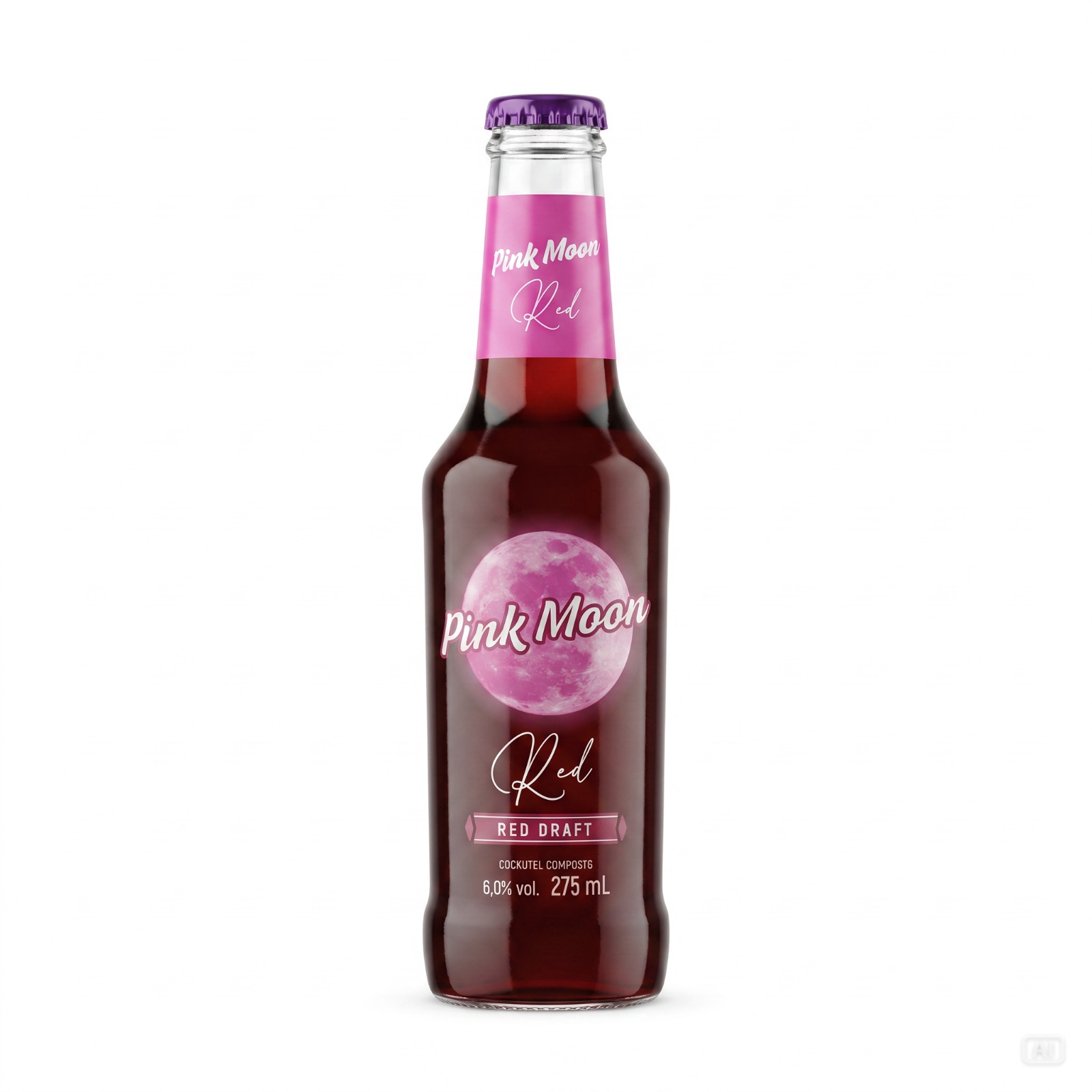CHOPP DE VINHO PINK MOON LONG NECK 275 ML