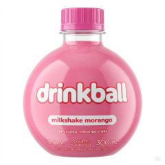 COQUETEL DRINKBALL MILKSHAKE MORANGO 300ML