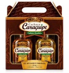 CACHAÇA CARACUIPE KIT BALSAMO E UMBURANA 375 ML