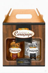 CACHAÇA CARACUIPE KIT OURO E PRATA 375 ML